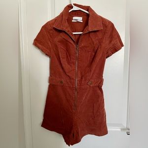 BDG Corduroy Zip Up Romper